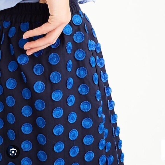 NWOT J. Crew Midi Skirt in Fringi Dots, size 4 - Picture 3 of 13